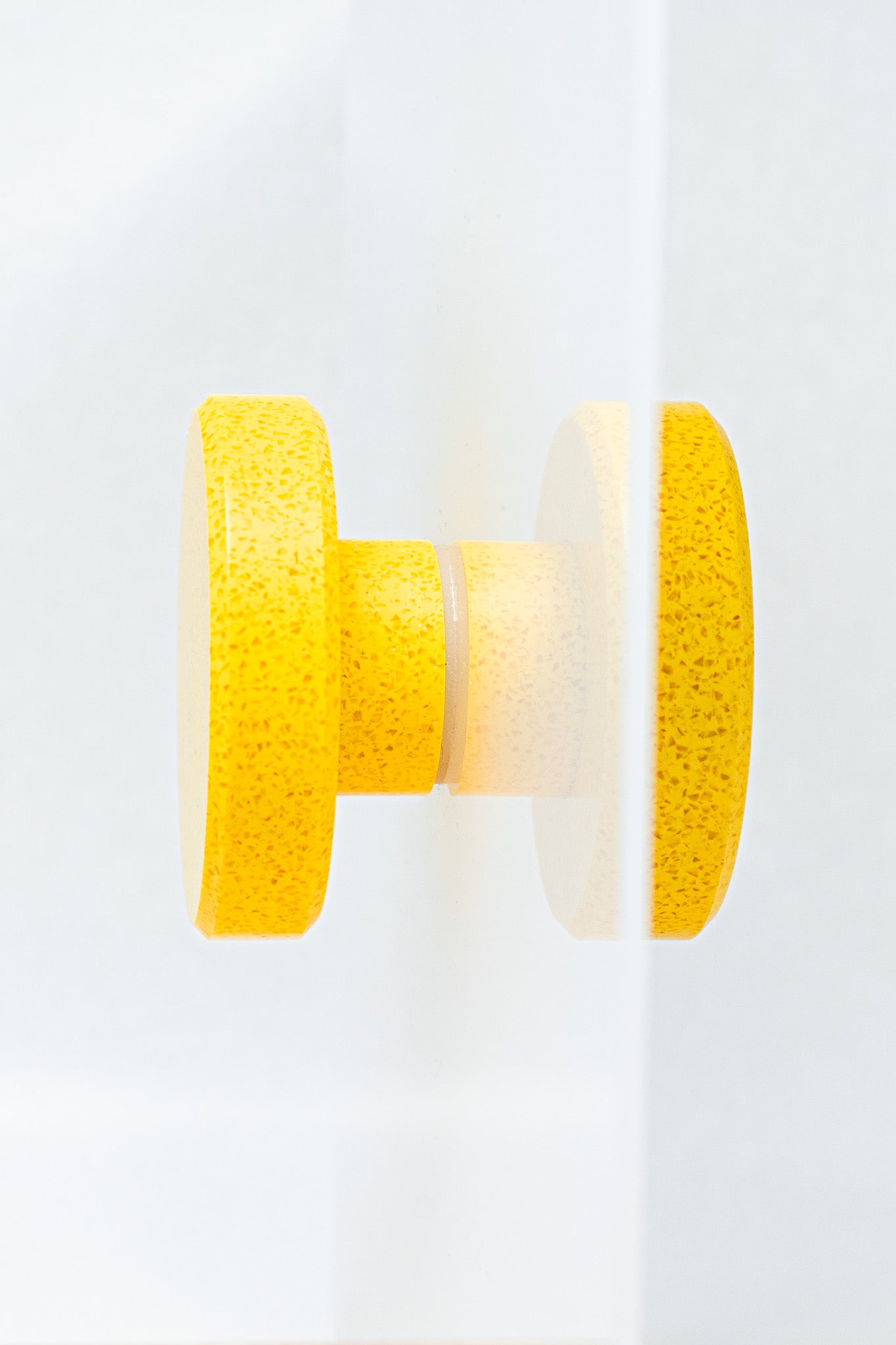 Colourful and sustainable sauna door handle crafted from durable Durat